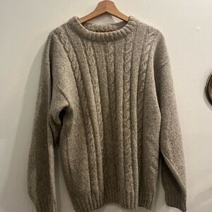 London Fog Men's Cable Knit Sweater - Gray